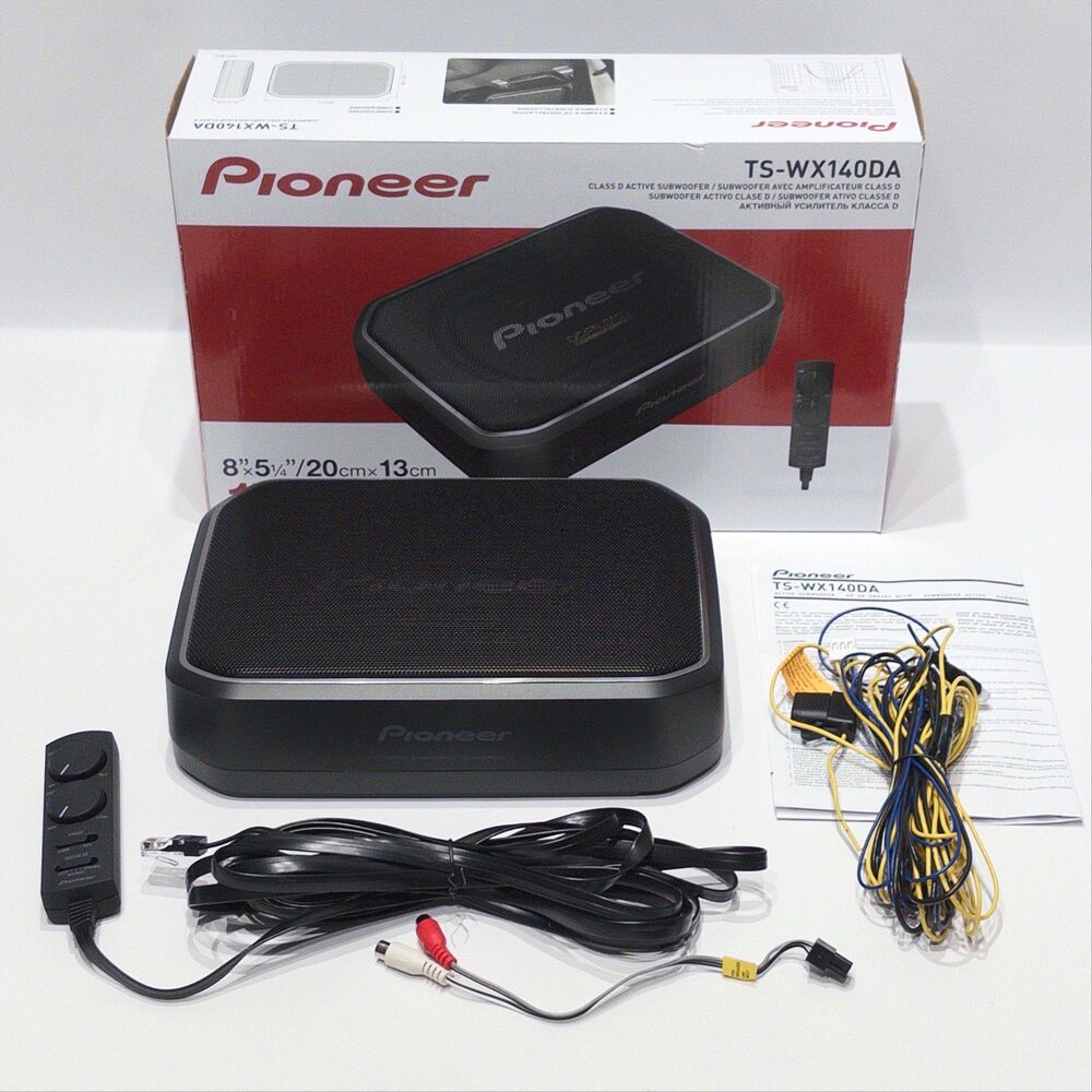 Pioneer TS-WX140DA Powered Active Under Seat Subwoofer 50W RMS for Car Truck EV